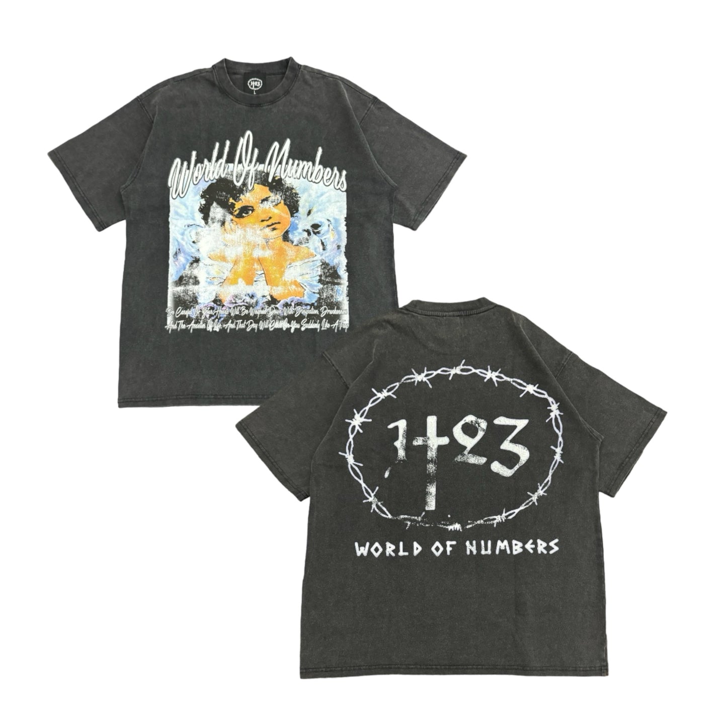 “WON INSPIRATION” Vintage Black Short Sleeve Tee