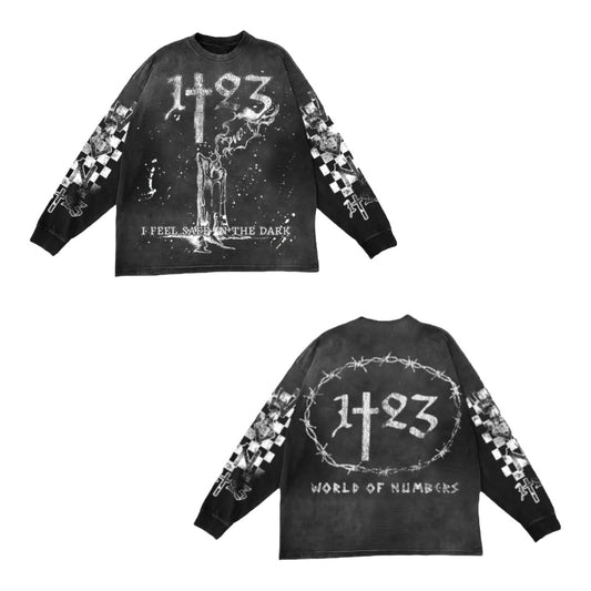 “CANDLE” Vintage Black Long Sleeve Tee