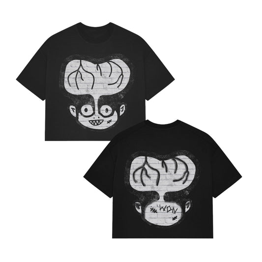 “WON BRAIN” Black Short Sleeve Tee