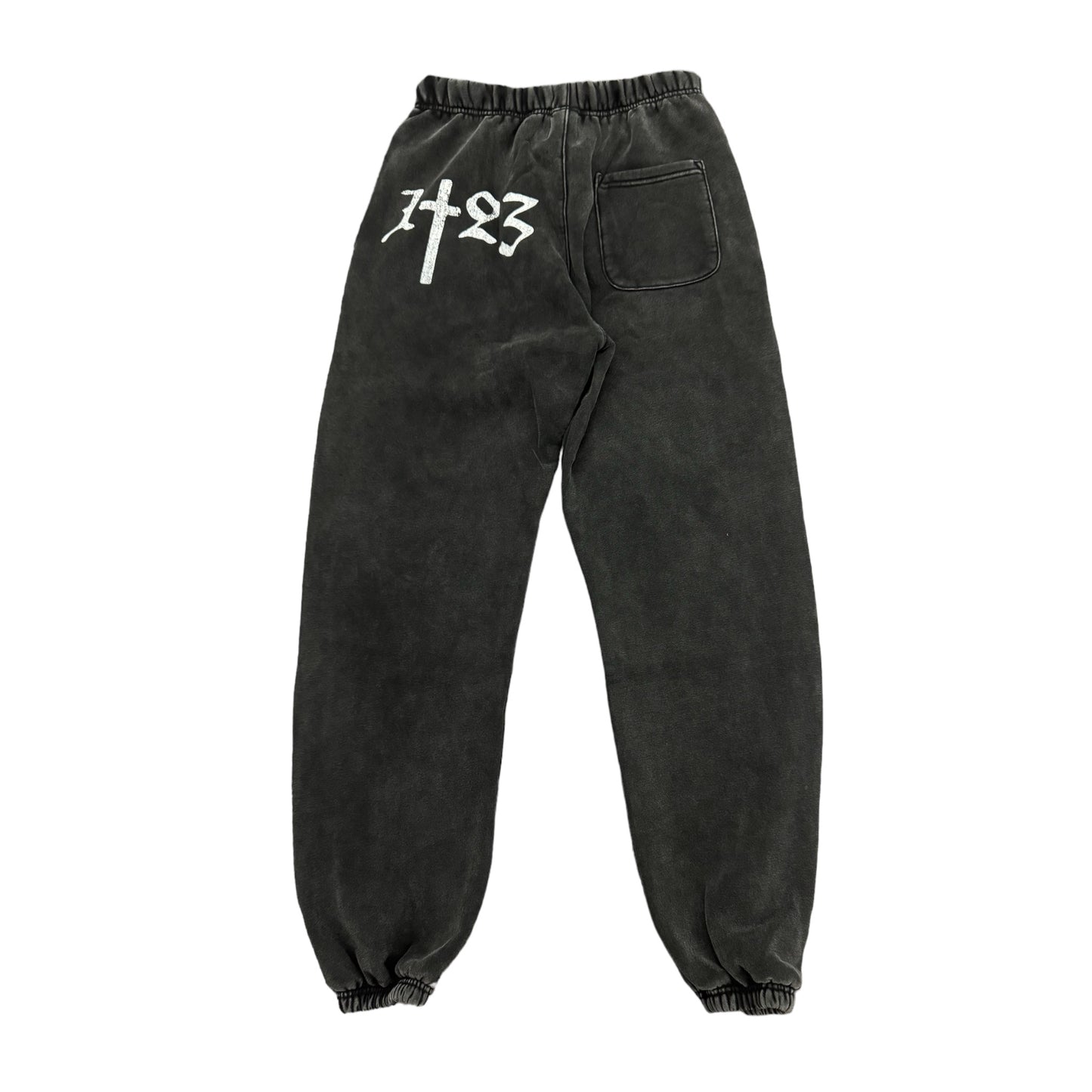 “WON SNAKE” Black Vintage Sweatpants