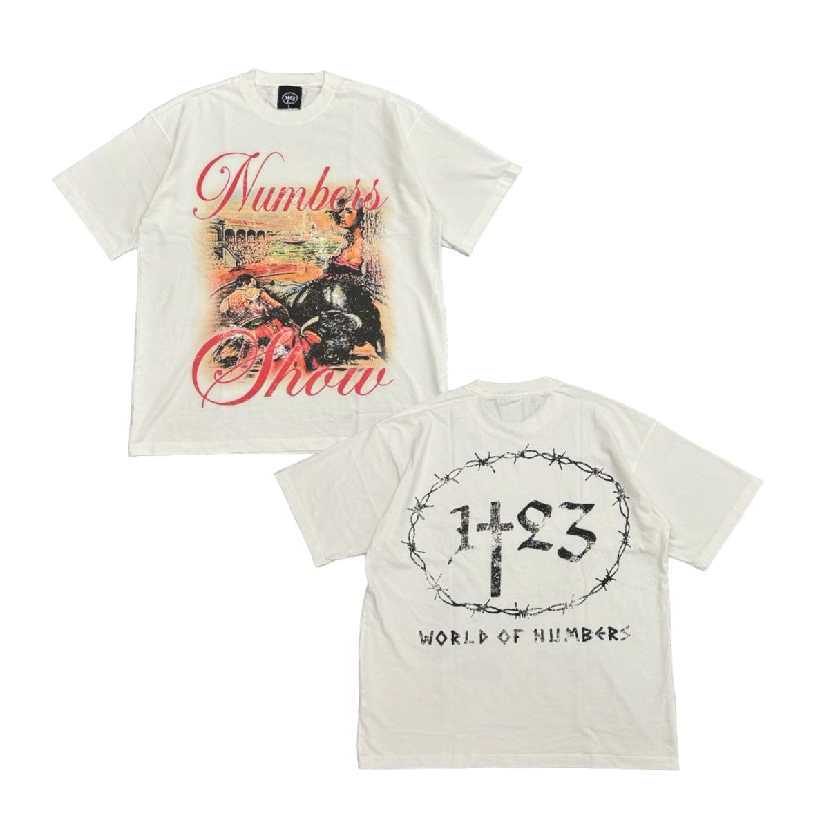 The Numbers Store “Numbers Show” White Short Sleeve Tee – World Of Numbers
