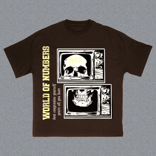 “DON’T COMPROMISE” Coffee Brown Short Sleeve Tee