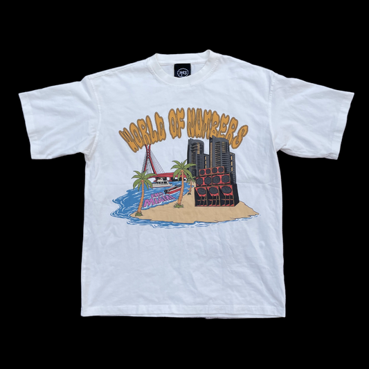 “EKO MIAMI” White Short Sleeve Tee