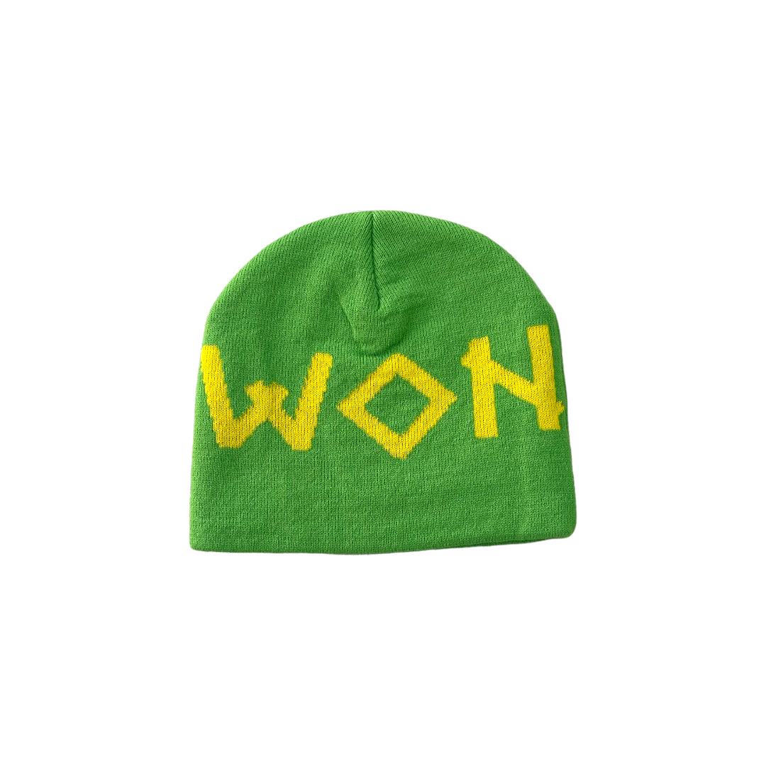 WON LIME GREEN BEANIE